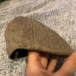 Cat & Jack BABY JEFF Newsboys Hat Brown Herringbone Size 0-6MO